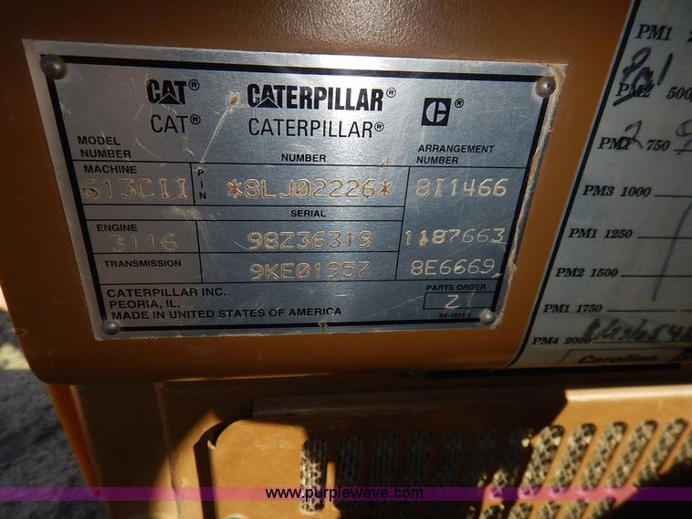image for item K7161 2001 Caterpillar 613C Series II scraper
