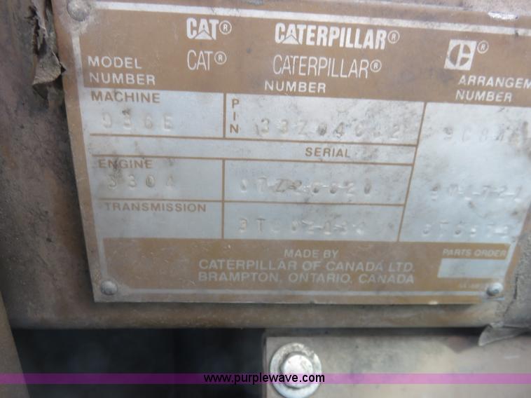 image for item K7162 1990 Caterpillar 936E wheel loader