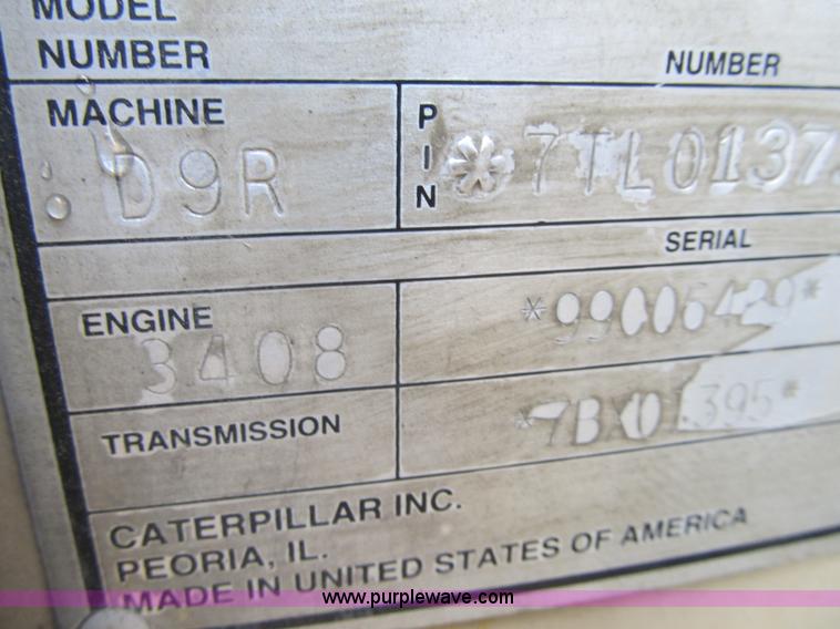 image for item K8833 2000 Caterpillar D9R dozer