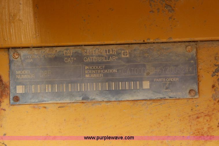 image for item K8839 2001 Caterpillar D8R Series II dozer