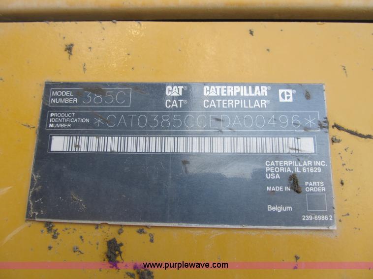 image for item K8841 2009 Caterpillar 385C L excavator