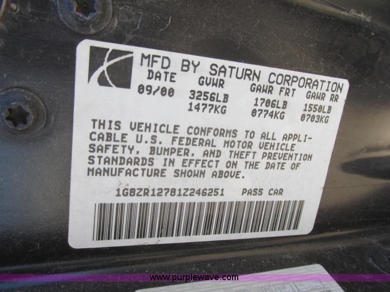 image for item J6721 2001 Saturn SC SC2