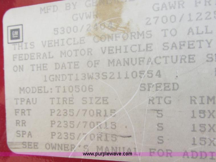 image for item J6729 1995 Chevrolet Blazer