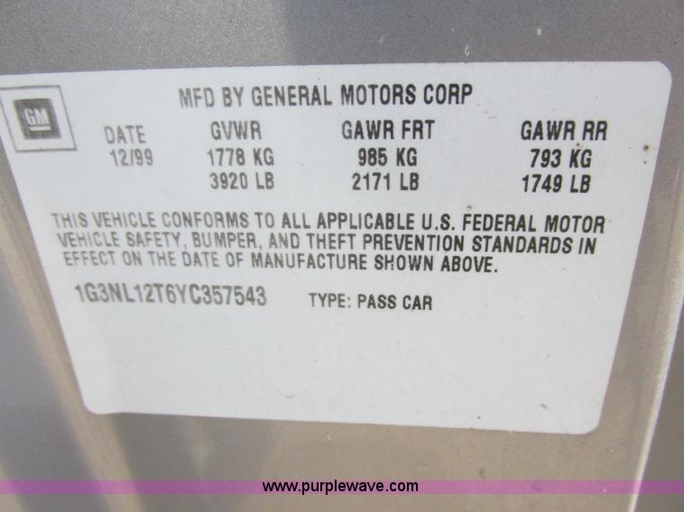 image for item J6730 2000 Oldsmobile Alero