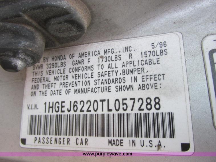 image for item J6740 1996 Honda Civic