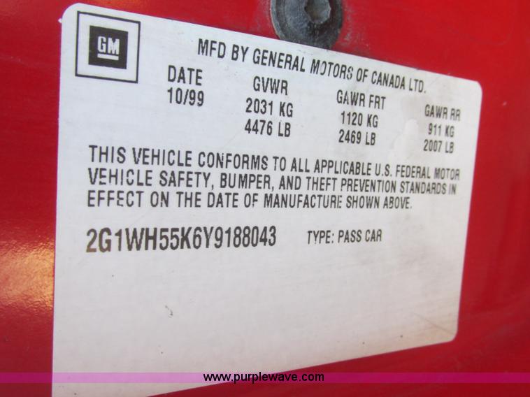 image for item J6743 2000 Chevrolet Impala LS