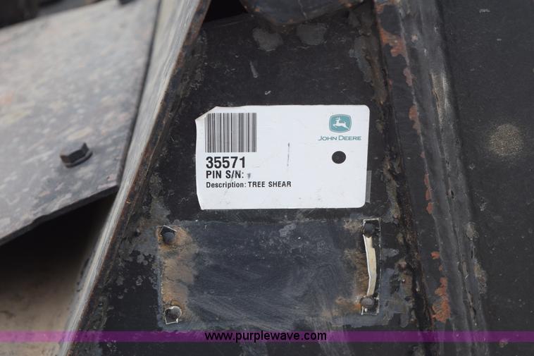 image for item BA9809 John Deere skid steer tree shear attachment
