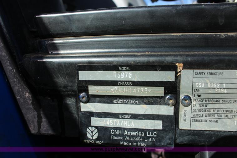 image for item F7639 2010 New Holland T5070 tractor