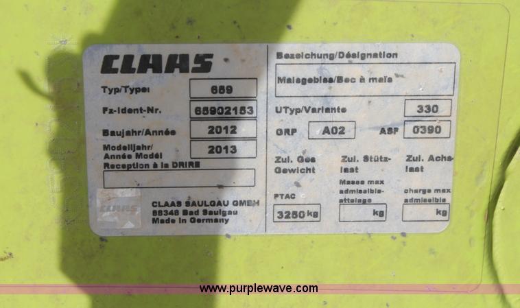 image for item H1542 2012 Claas Orbis 750 forage head