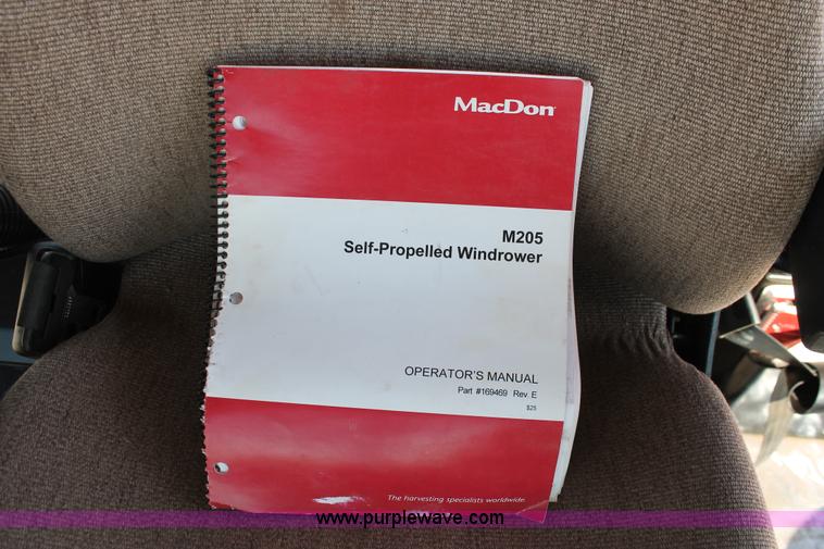 image for item H5861 2013 MacDon M205 self-propelled windrower