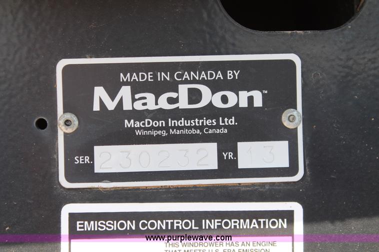 image for item H5861 2013 MacDon M205 self-propelled windrower