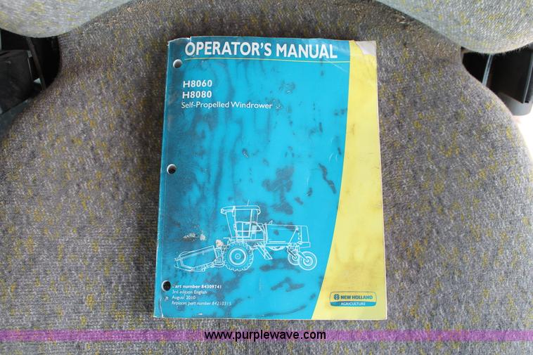 image for item H5862 2011 New Holland H8080 self-propelled windrower