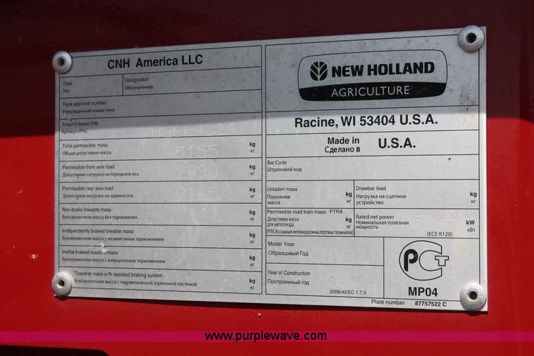 image for item H5862 2011 New Holland H8080 self-propelled windrower