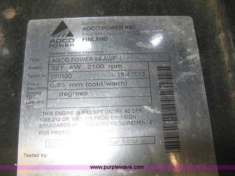 image for item K2999 2011 Massey Ferguson 9560 combine