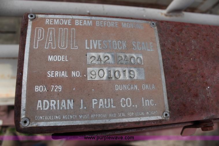 image for item K8775 Paul livestock scale