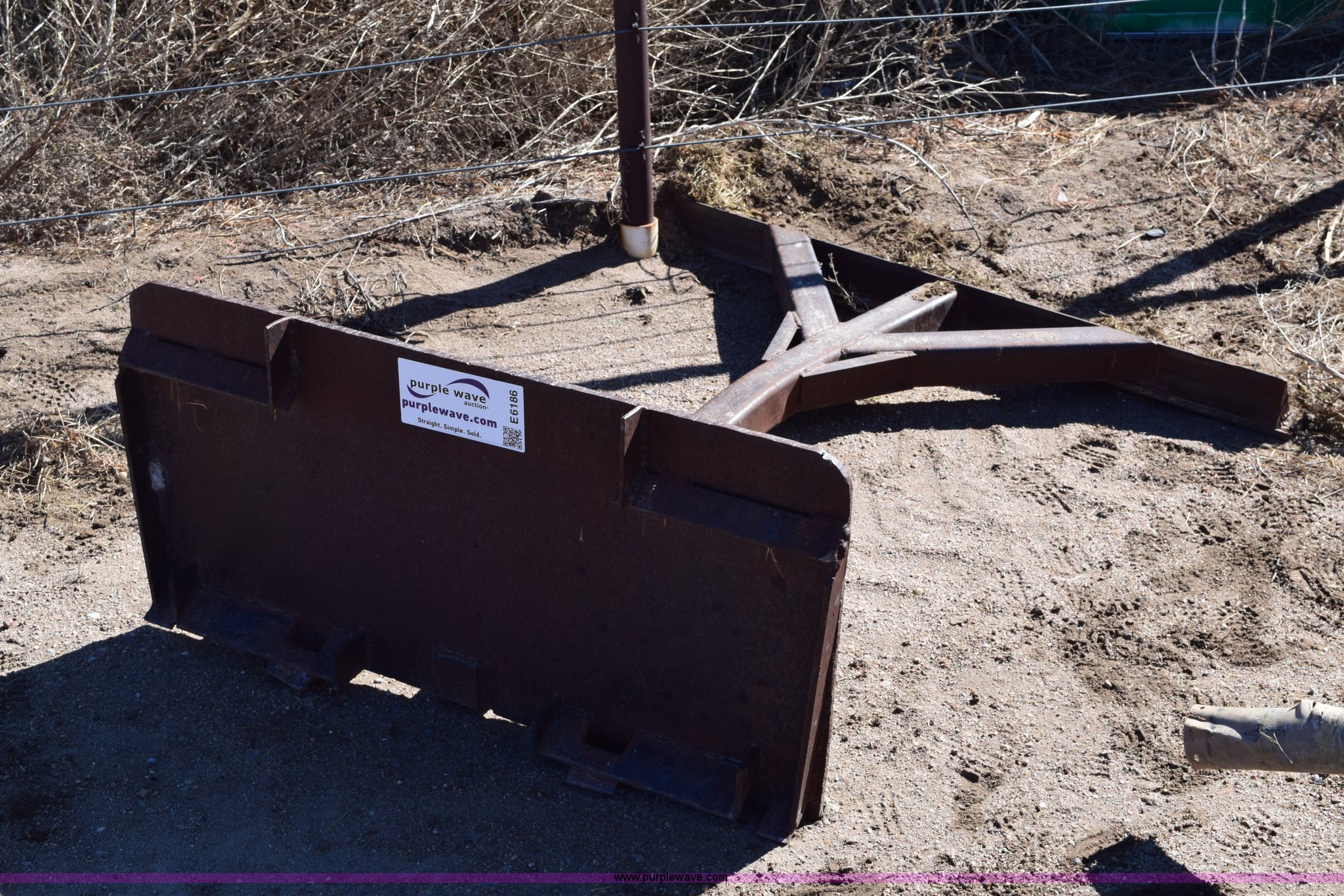 Skid steer scraper attachment in Dodge City, KS Item E6186 sold