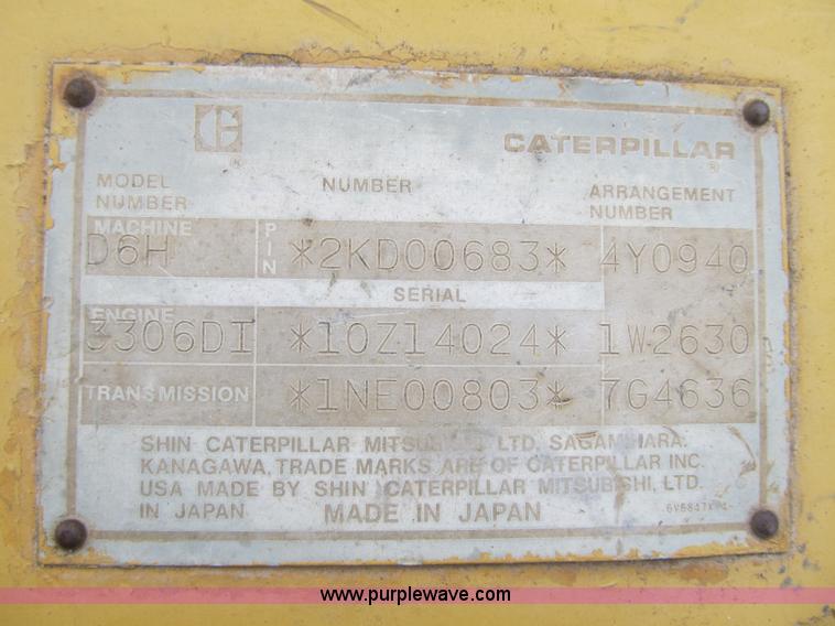 image for item AC9308 1988 Caterpillar D6H cable plow