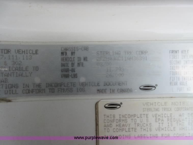 image for item AY9479 2001 Sterling M7500 Acterra flatbed truck