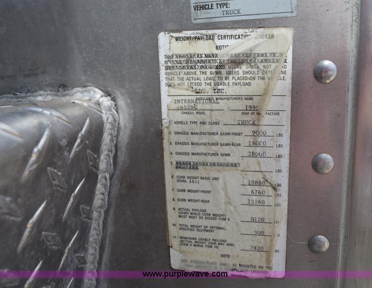 image for item E6285 1999 International Navistar FH1652 RV