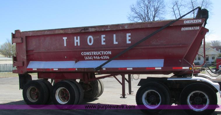 image for item E7455 2002 Dierzen Dominator barrel dump trailer