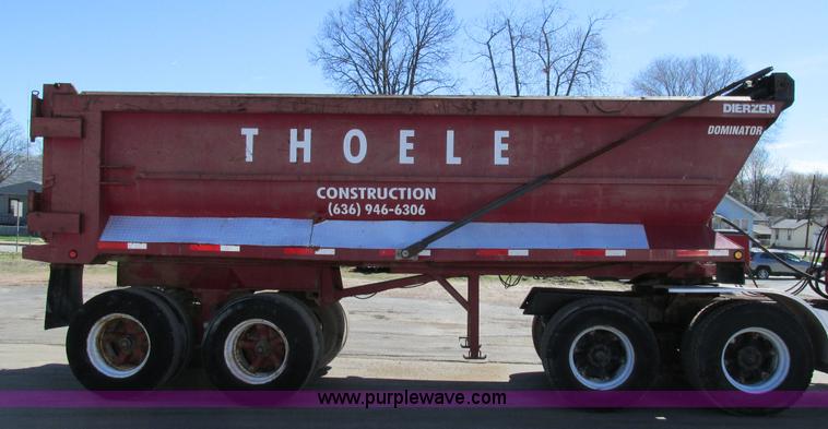 image for item E7457 2002 Dierzen Dominator barrel dump trailer