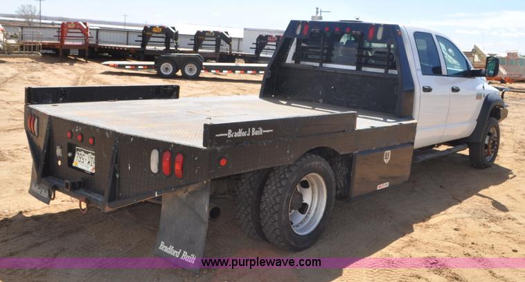 image for item F2346 2008 Dodge Ram 5500 SLT Quad Cab flatbed truck