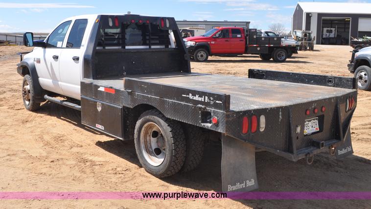 image for item F2346 2008 Dodge Ram 5500 SLT Quad Cab flatbed truck
