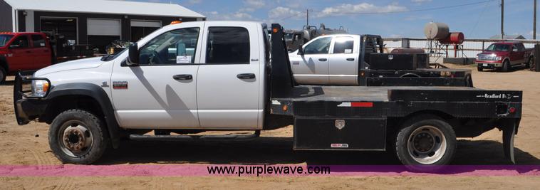 image for item F2346 2008 Dodge Ram 5500 SLT Quad Cab flatbed truck