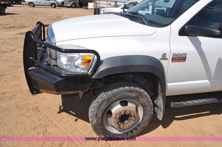 image for item F2346 2008 Dodge Ram 5500 SLT Quad Cab flatbed truck