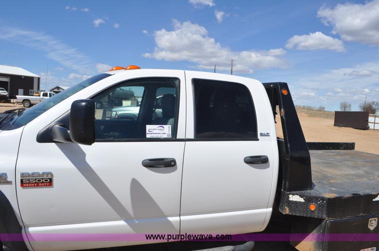 image for item F2346 2008 Dodge Ram 5500 SLT Quad Cab flatbed truck