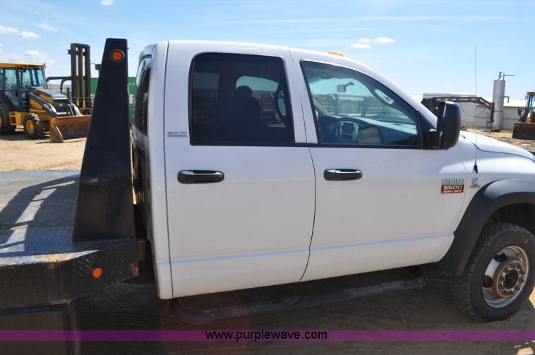 image for item F2346 2008 Dodge Ram 5500 SLT Quad Cab flatbed truck