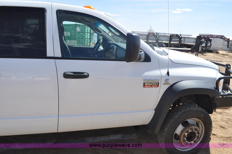 image for item F2346 2008 Dodge Ram 5500 SLT Quad Cab flatbed truck