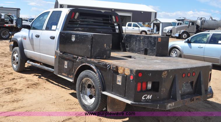 image for item F2347 2009 Dodge Ram 4500HD SLT Quad Cab flatbed truck