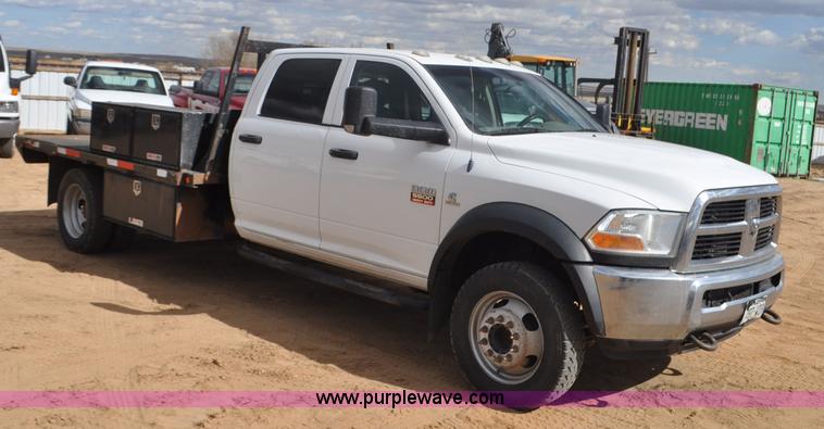 image for item F2364 2011 Dodge Ram 5500 HD Quad Cab flatbed truck