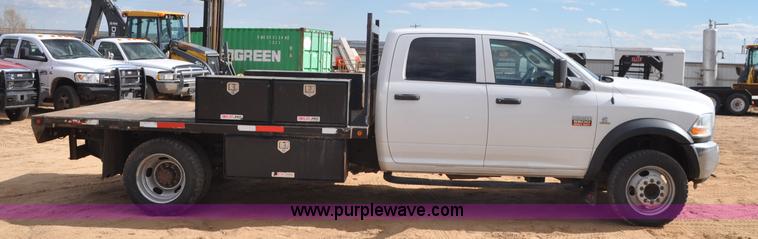 image for item F2364 2011 Dodge Ram 5500 HD Quad Cab flatbed truck