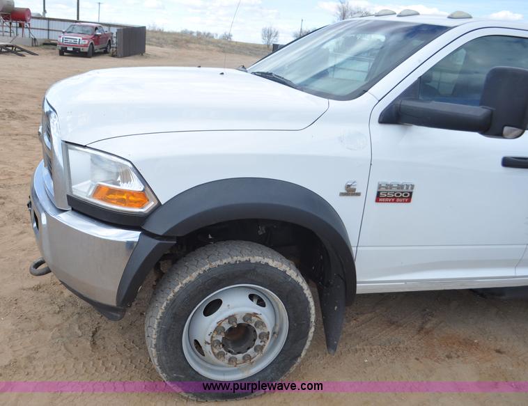 image for item F2364 2011 Dodge Ram 5500 HD Quad Cab flatbed truck