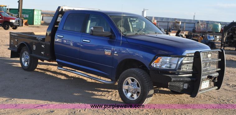 image for item F2375 2010 Dodge Ram 3500 Quad Cab flatbed truck