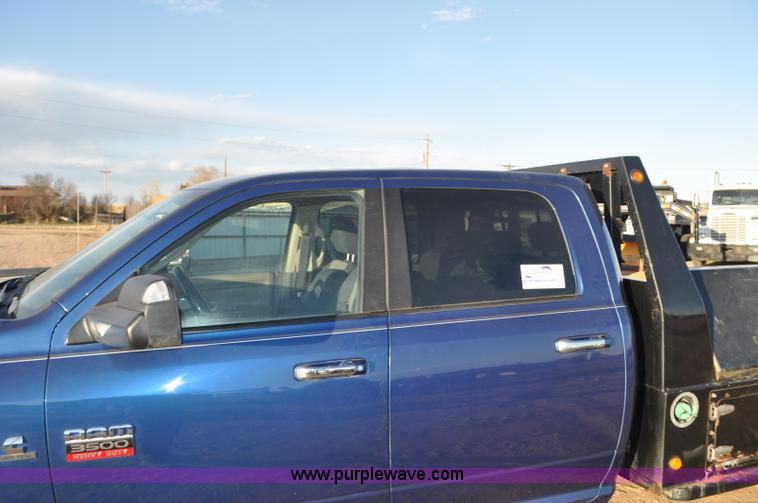 image for item F2375 2010 Dodge Ram 3500 Quad Cab flatbed truck