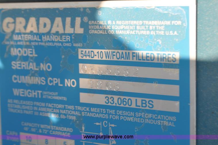 image for item F2376 Gradall 544D-10 telehandler