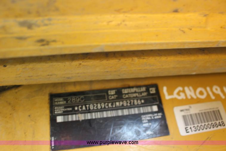 image for item F7644 2012 Caterpillar 289C tracked skid steer
