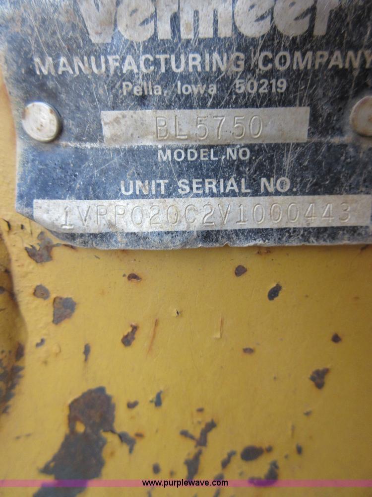 image for item F8443 1997 Vermeer V5750 trencher