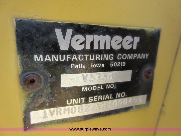 image for item F8443 1997 Vermeer V5750 trencher
