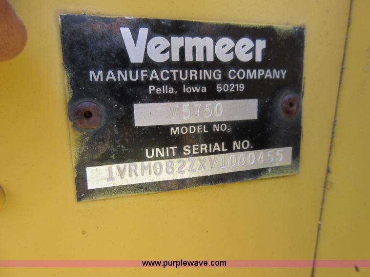 image for item F8443 1997 Vermeer V5750 trencher
