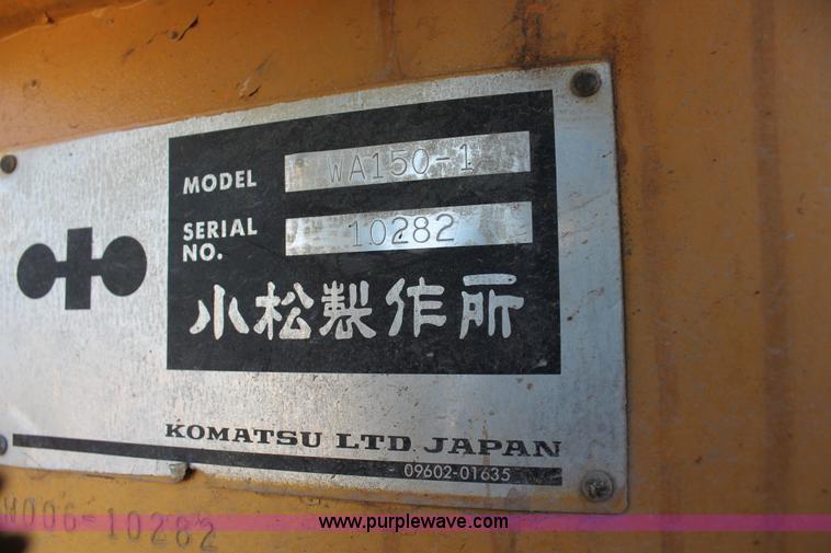 image for item H5864 1987 Komatsu WA150-1 wheel loader
