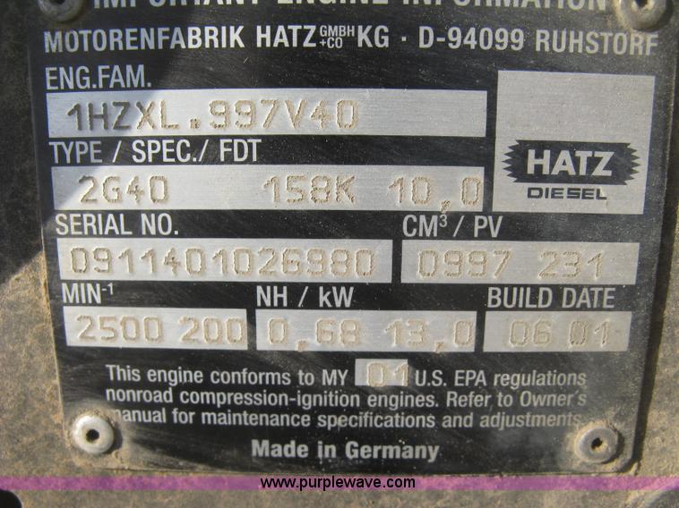 image for item H8720 1996 Multiquip Rammax RW1404-MR trench compactor