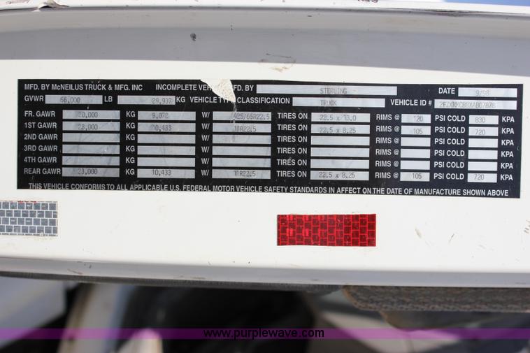 image for item I1750 2000 Sterling T93 mixer truck