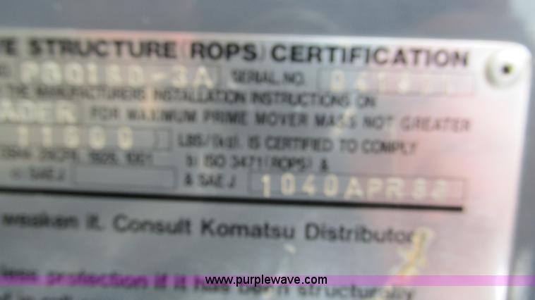 image for item I3067 2001 Komatsu WA180-3 wheel loader