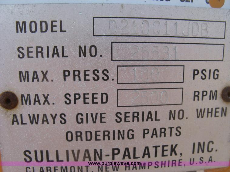 image for item K2975 Sullivan-palatek D210Q air compressor
