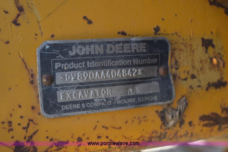 image for item K3206 John Deere 890A excavator