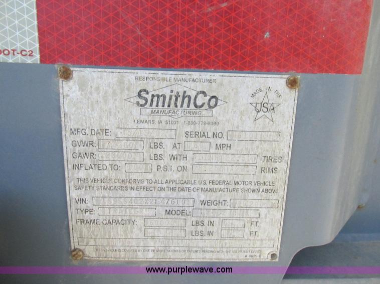 image for item K5005 2002 Smith side dump trailer